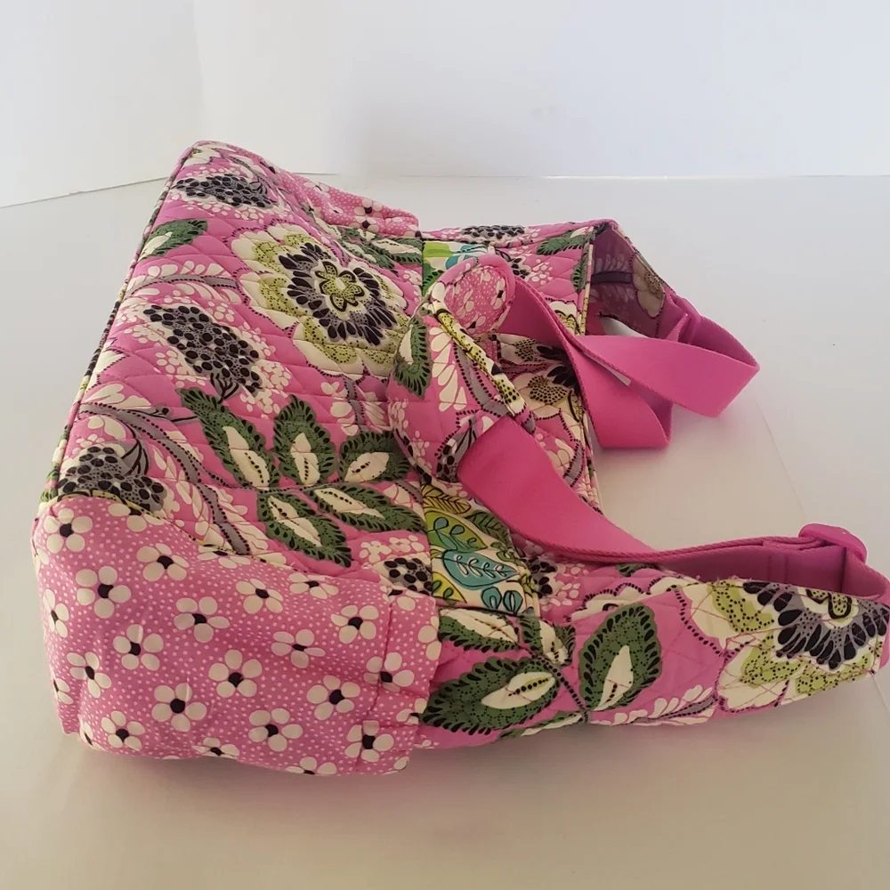 Vera Bradley Priscilla Pink Diaper Bag With Changing Pad
